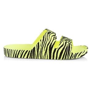 FREEDOM MOSES Zebra Print Slide Sandals